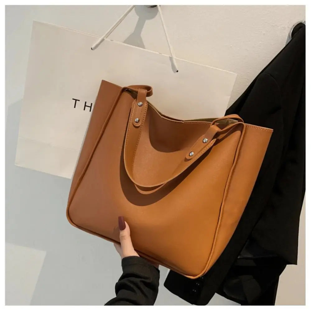 New Women Handbags PU Leather Shoulder Bags Shopping and Travel Bags Large Capacity Female'S Bags